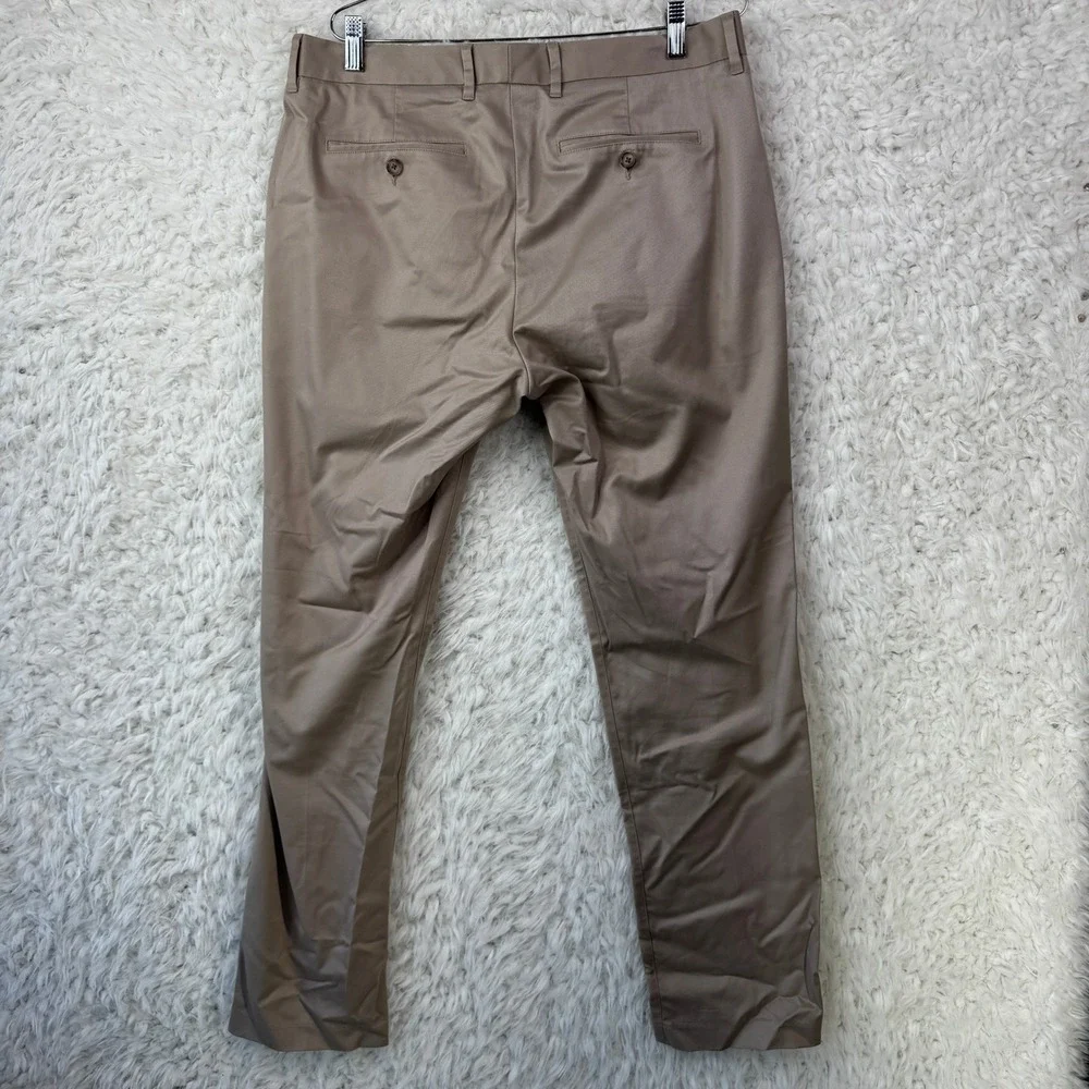 Bonobos Slim Fit Chino Pants 34x32 Tan Khaki Stretch Cotton Casual Preppy - Picture 2 of 11